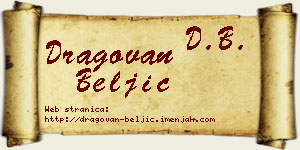 Dragovan Beljić vizit kartica